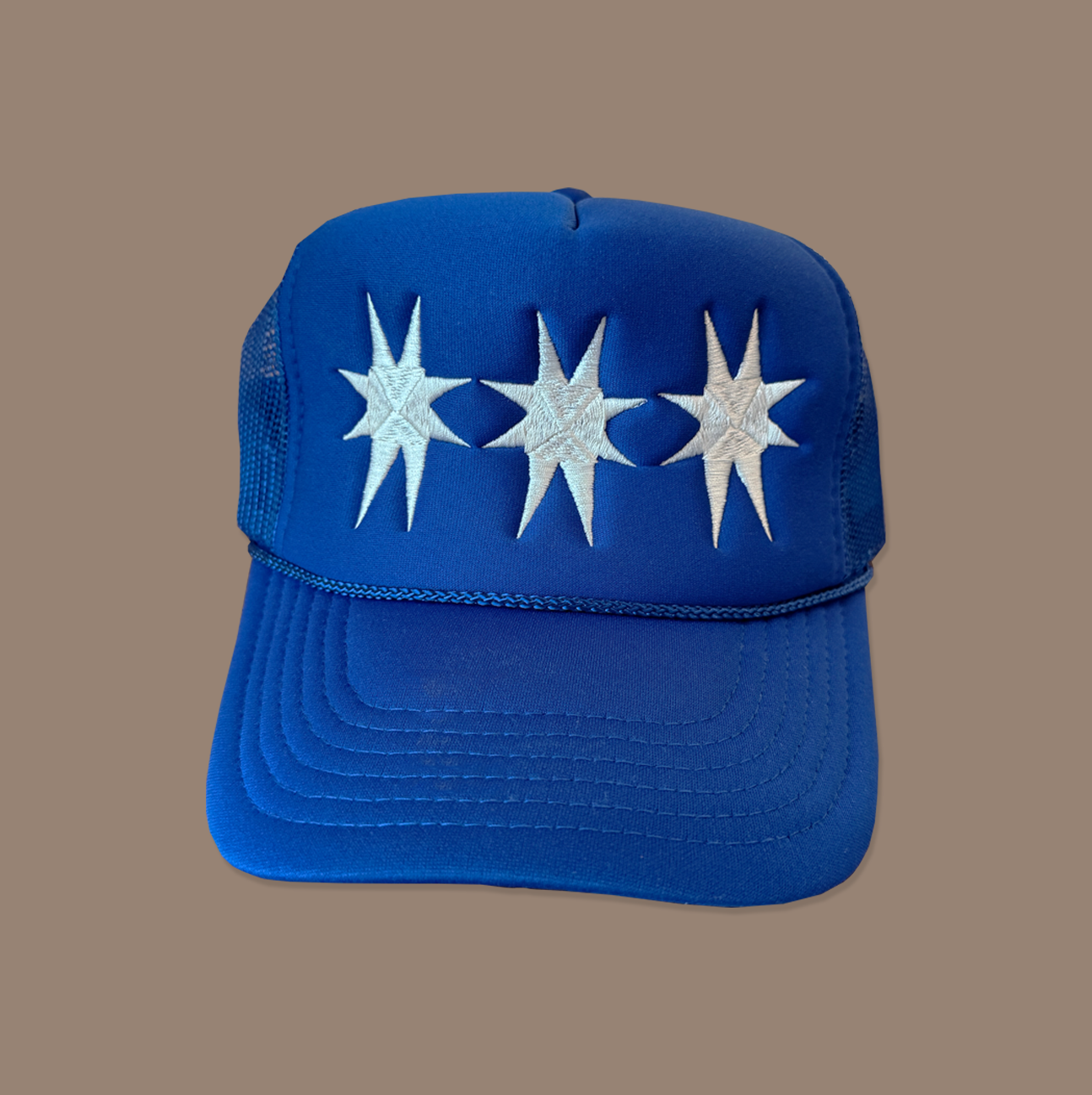 Quilt Star Trucker Hat - Blue