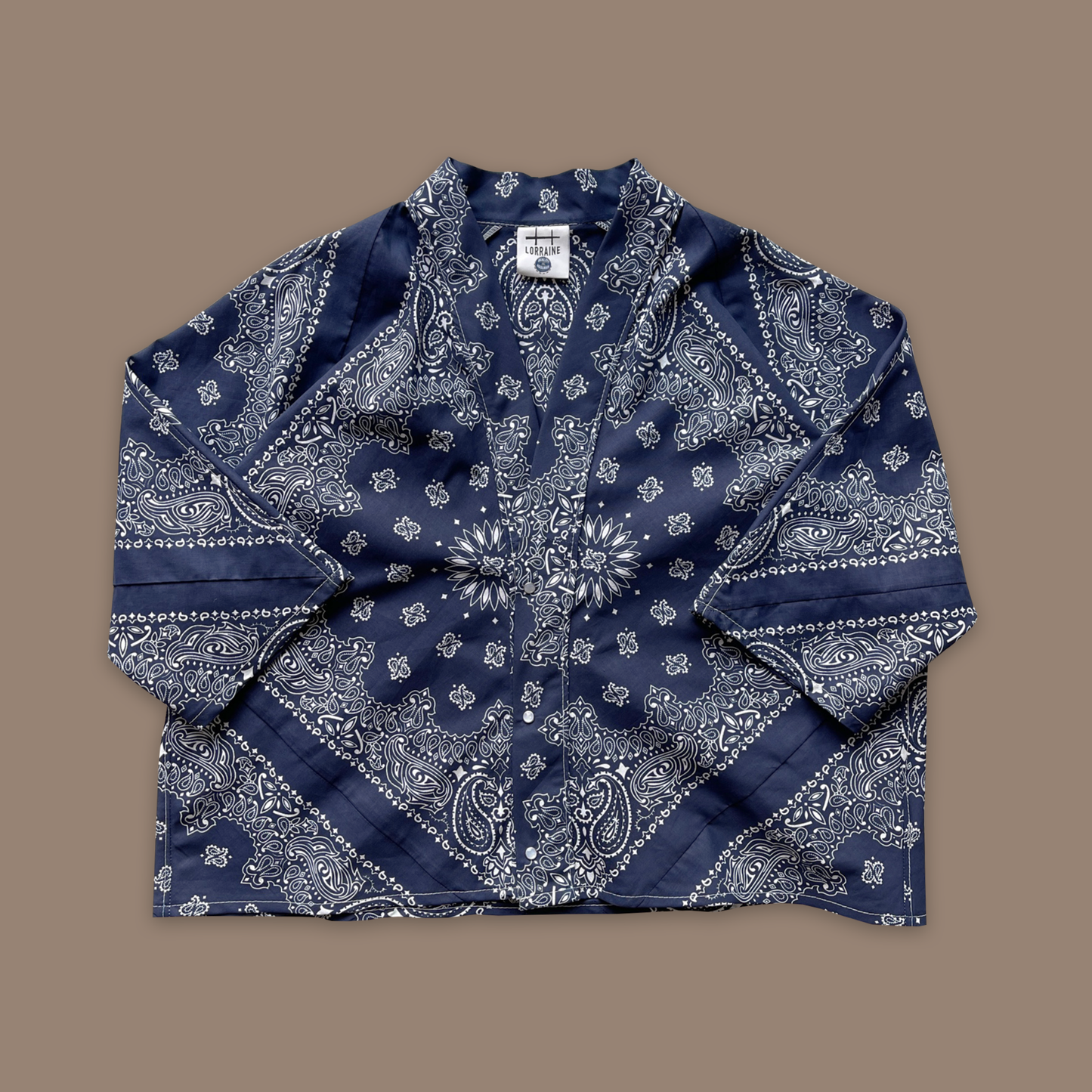 Pearl Snap Bandana Kimono