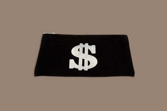 Suede Bank Bag - Black