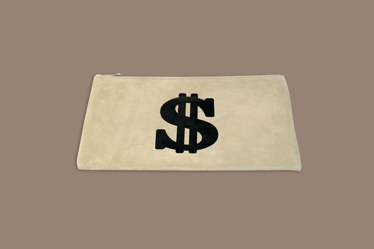 Suede Bank Bag - Sand