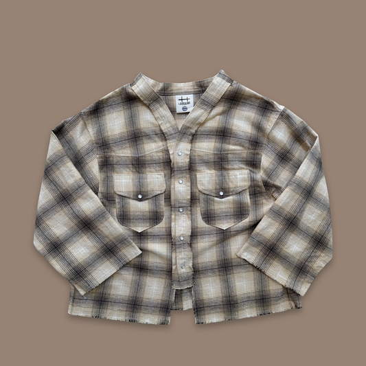 Pearl Snap Shawl Flannel